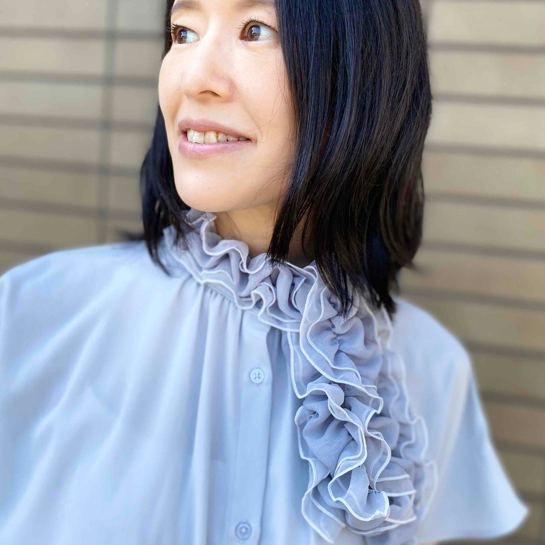 Ballett 迷你抓皱围巾 灰色 轻柔雪纺材质 日本制造 - 丝巾 - 聚酯纤维 灰色