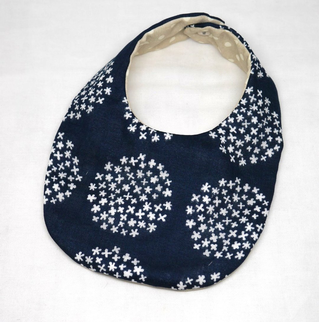 Japanese Handmade 8-layer-gauze Baby Bib - 围嘴/口水巾 - 棉 蓝色