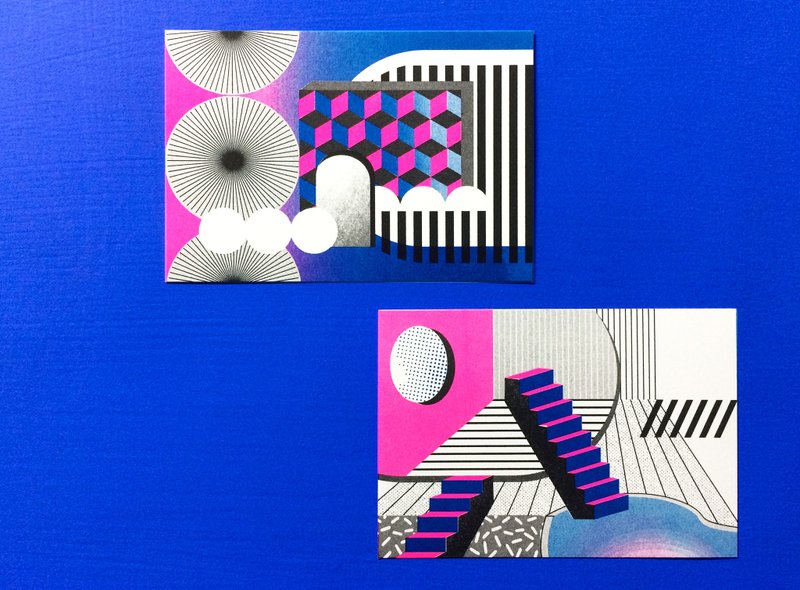 dream,dream,dream 明信片套组 - 卡片/明信片 - 纸 蓝色