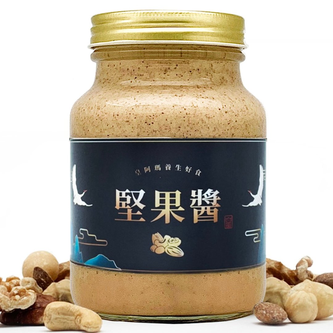 皇阿玛-坚果酱 600g/瓶×1入 必买伴手礼 礼盒 坚果酱 面包抹酱 - 果酱/抹酱 - 浓缩/萃取物 卡其色