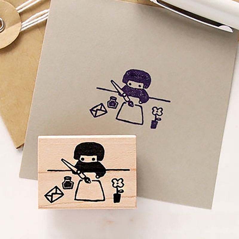 Hanko Dori 橡皮印章 写信吧 纵 24.7mm × 横 34.6mm - 印章/印台 - 橡胶 