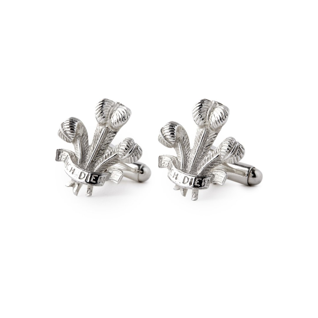925纯银 袖扣 皇室纹章 英国制造 sterling silver cufflinks - 袖扣 - 纯银 银色