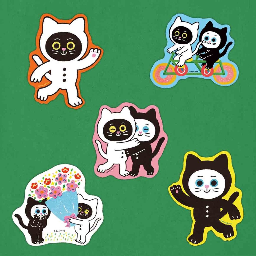 猫咪造型明信片/乒乒乓乓系列商品/明信片 - 卡片/明信片 - 纸 多色
