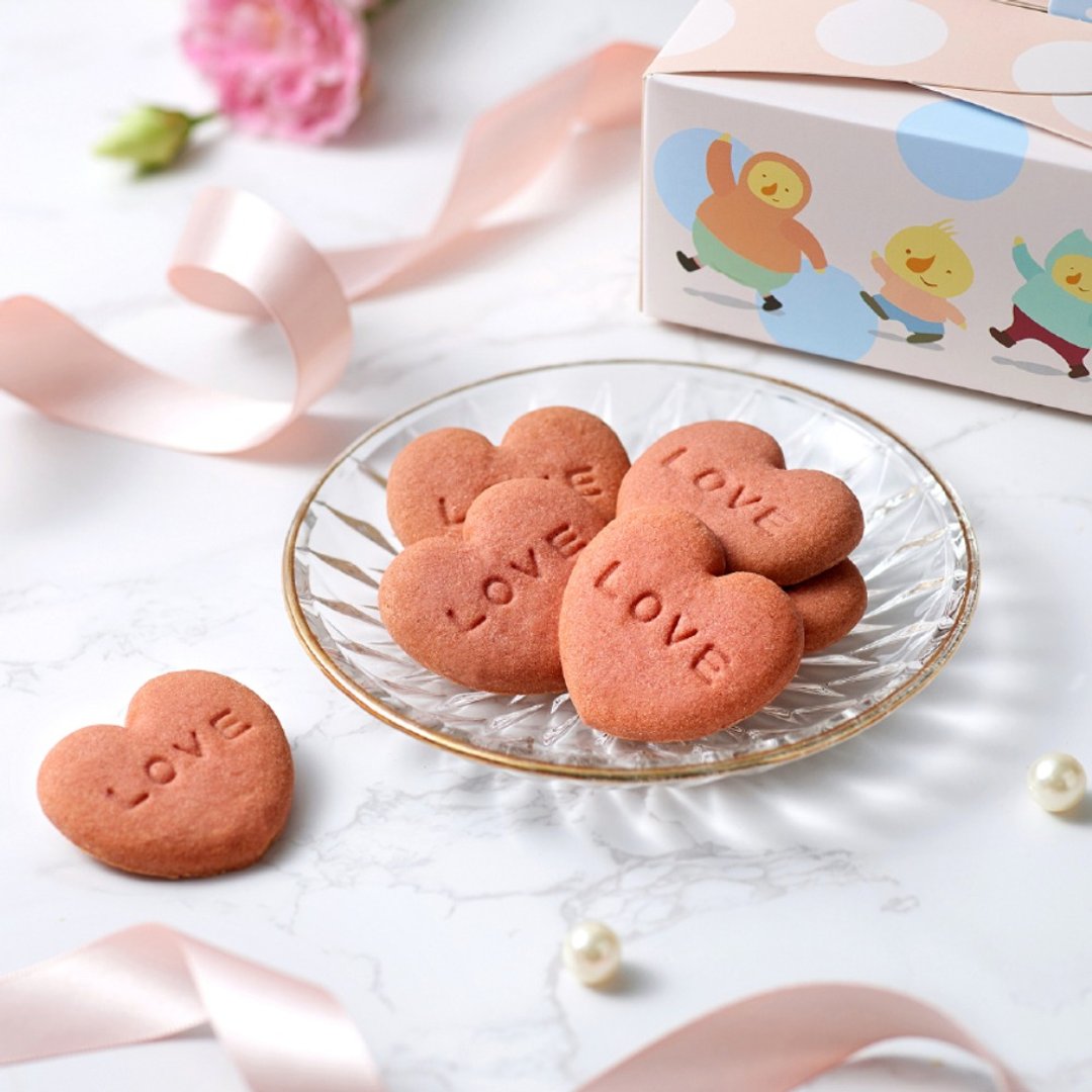 【喜憨儿】婚礼小物~LOVE 爱心饼干 I 10 片独享盒 - 手工饼干 - 新鲜食材 
