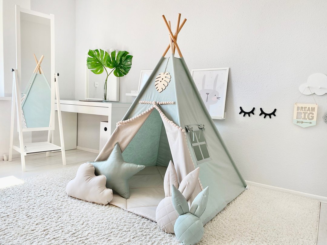 Teepee, kids teepee, teepee tent, tee pee, tipi, play tent - 玩具/玩偶 - 棉 