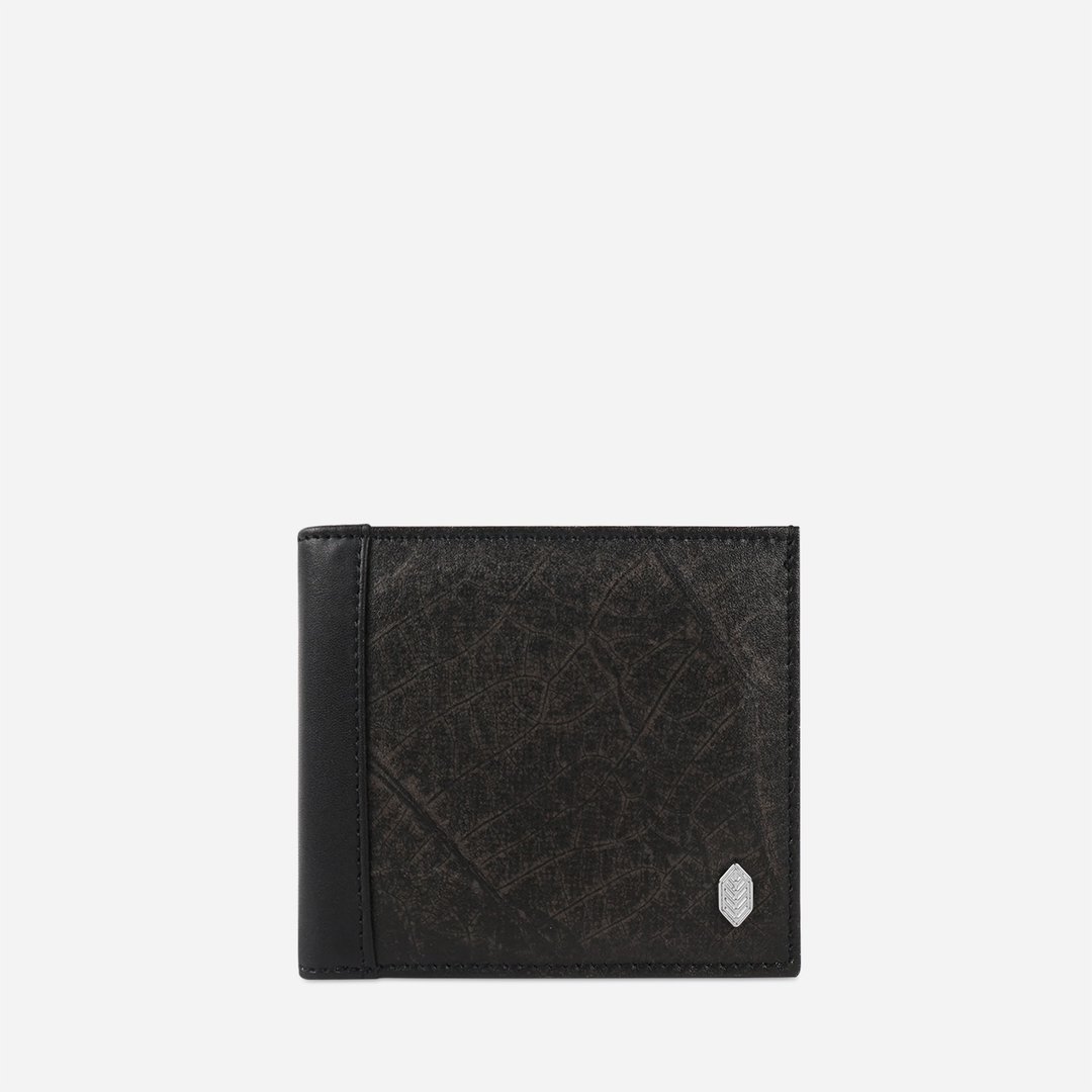 男士卡夹式长夹 黑色 (Card Wallet) - 皮夹/钱包 - 植物．花 黑色