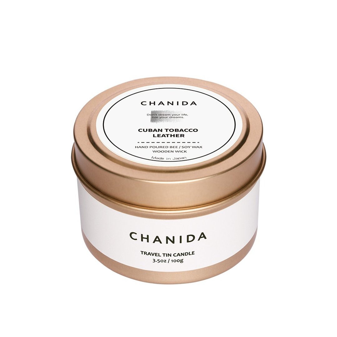 CHANIDA/旅行锡罐蜡烛/古巴菸草・皮革 - 香薰/精油/线香 - 其他材质 