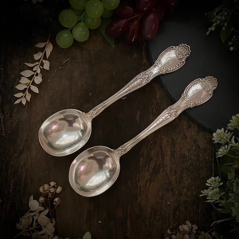 顶级银器美国Tiffany纯银1892年制Richelieu样式百年订制款浓汤匙 - 餐刀/叉/匙组合 - 纯银 银色
