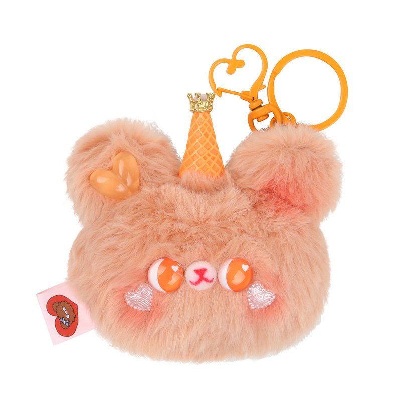 手工制作的熊王 - 玩偶/公仔 - 棉．麻 橘色