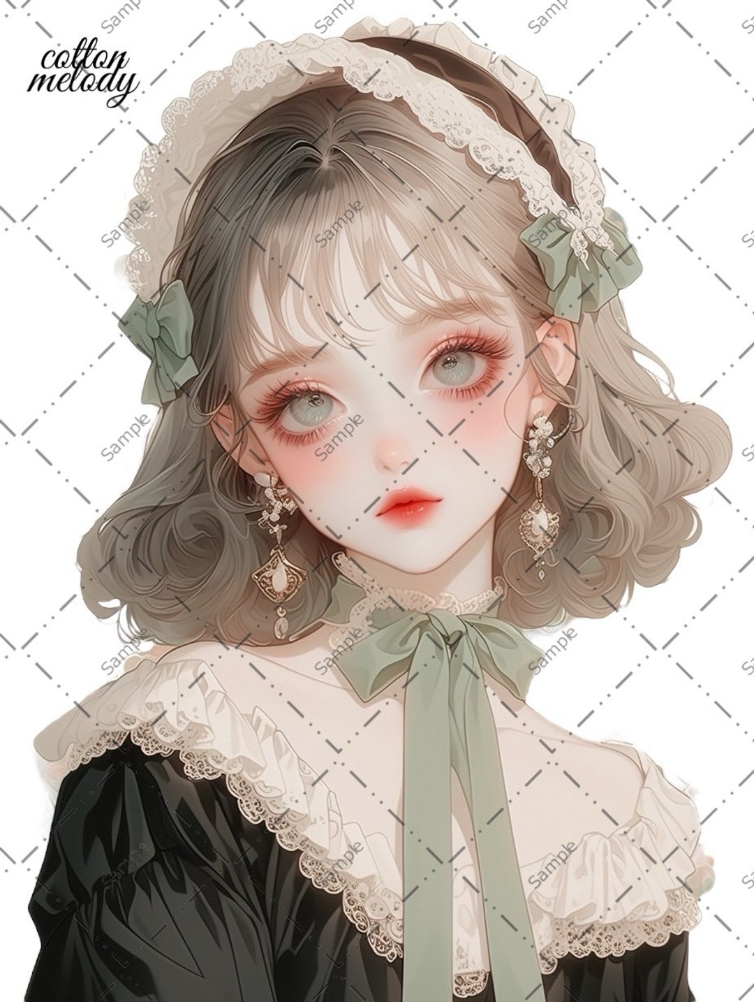 original sticker no.795 人物贴纸 原创贴纸 人物贴纸 女孩贴纸 原创人物贴纸 - 贴纸 - 纸 