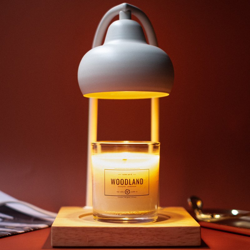 Candle Warmer Wooden Base With Dimmer Switch - 蜡烛/烛台 - 其他材质 白色