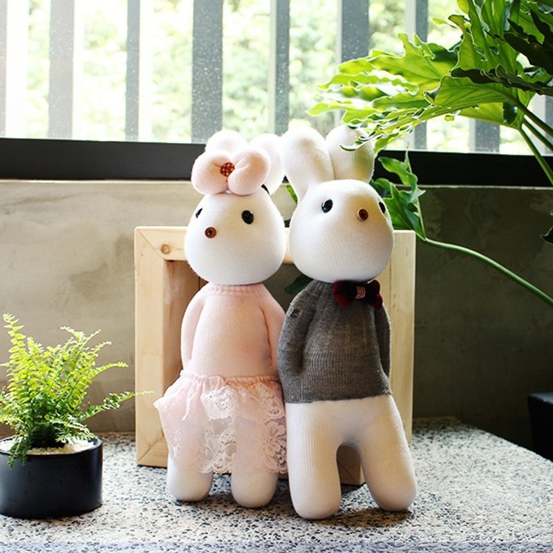 手作疗愈系-情侣兔自由配(共有六款)设计款 - 玩偶/公仔 - 聚酯纤维 
