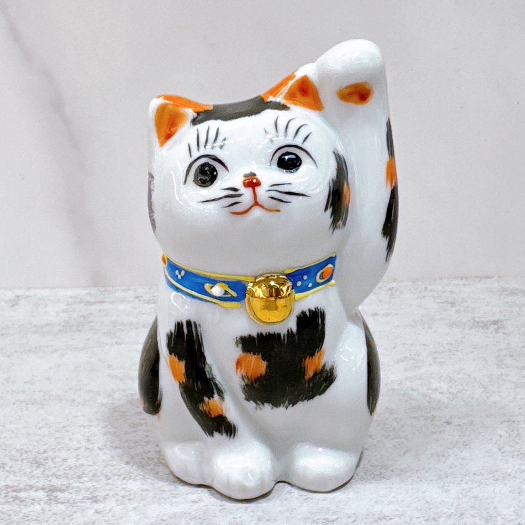 【染福雅喵】日本九谷烧招财猫 | 三毛 - 3号 - 摆饰 - 瓷 白色