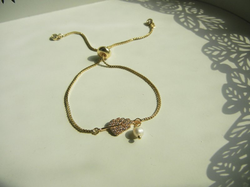 *coucoubird*叶与珠手链 - 手链/手环 - 24k 金 金色