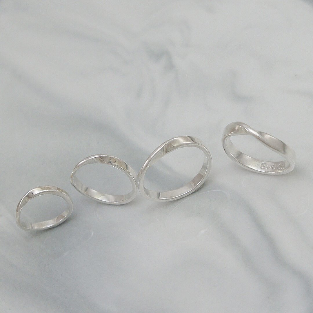 优柔波动 / 变化款・金工银戒・婚戒对戒・一人成班 - 金工/饰品 - 纯银 