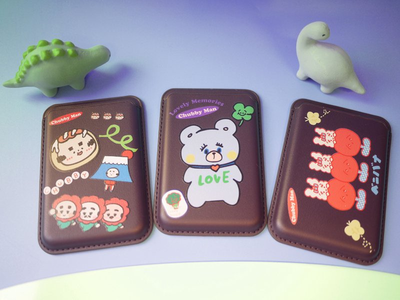 磁吸式皮革卡套 /搭配Mag Safe手机壳使用/深紫色系列 - 手机配件 - 人造皮革 紫色