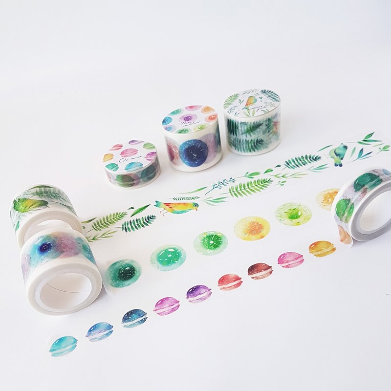 夏日纸胶带3入组 - 纸胶带 - 纸 多色