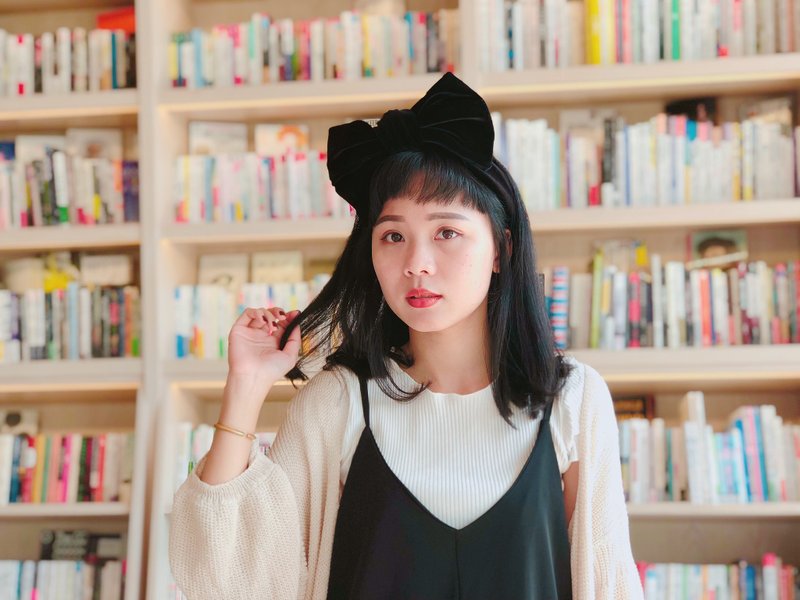 礼物蝴蝶结_obsidian_丝绒款_两用发带_交换礼物 - 发带/发箍 - 丝．绢 黑色