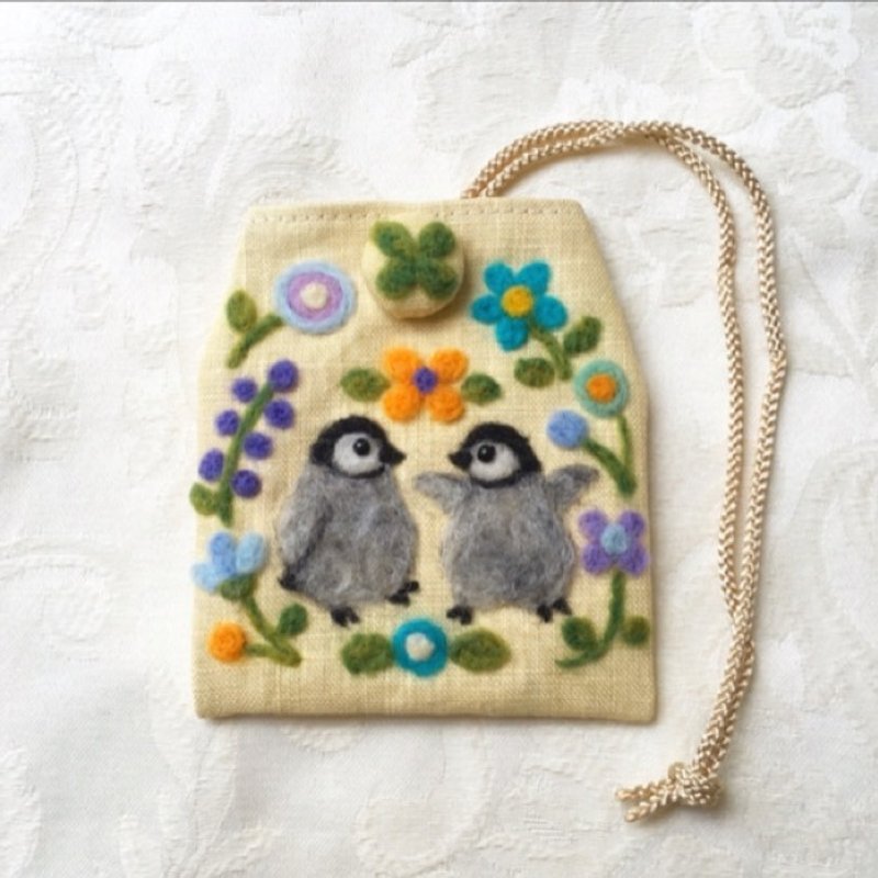 amulet bag of baby penguins - 其他 - 棉．麻 黄色