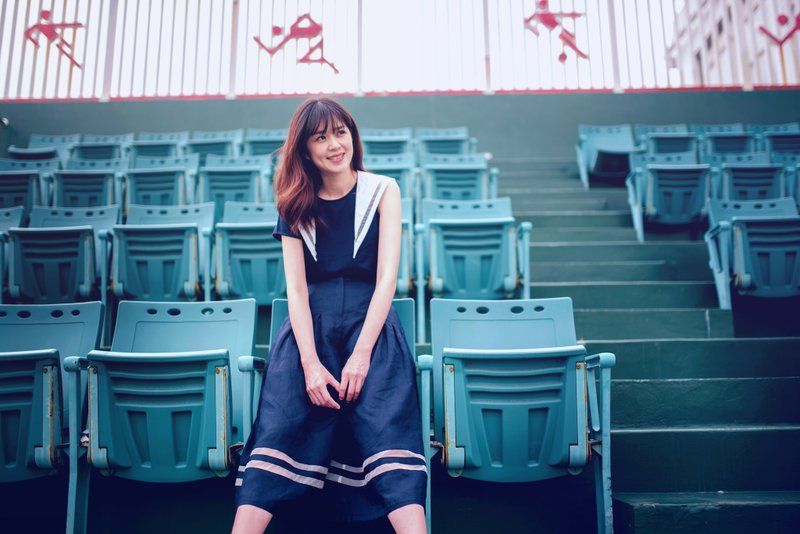 Tiki 海军风宽裤 - 女装长裤 - 棉．麻 蓝色