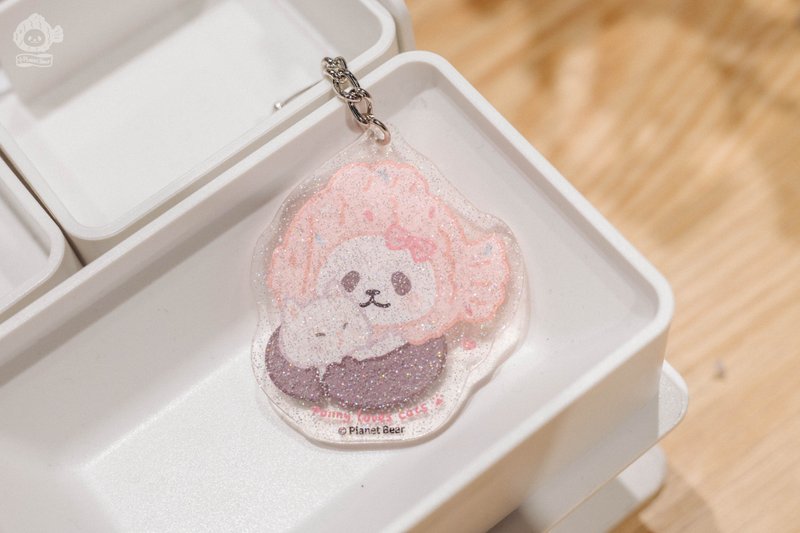 白熊百货 Planetbear | Panny闪砂亚克力挂件钥匙扣 - 钥匙链/钥匙包 - 其他材质 粉红色