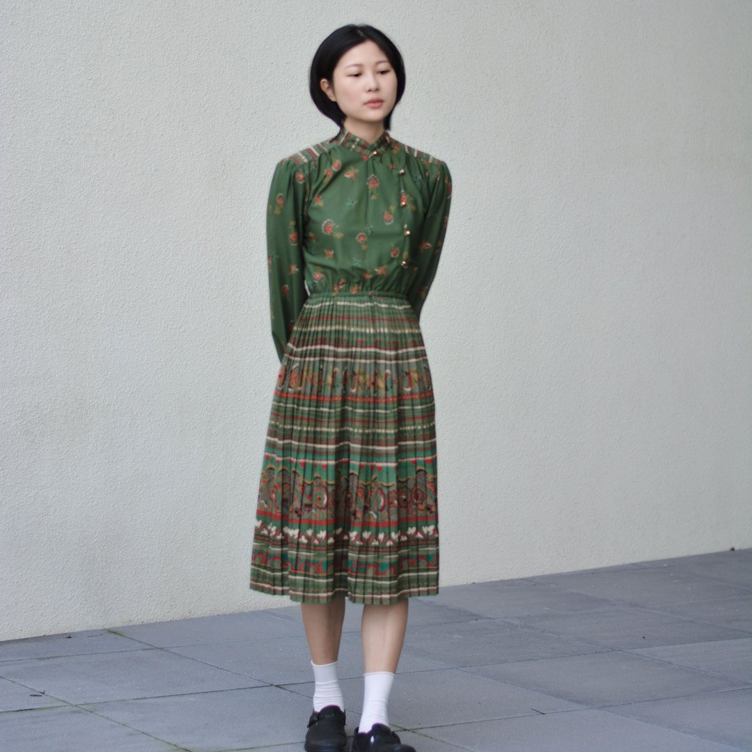 墨圆 |  古着长袖洋服 - 洋装/连衣裙 - 其他材质 
