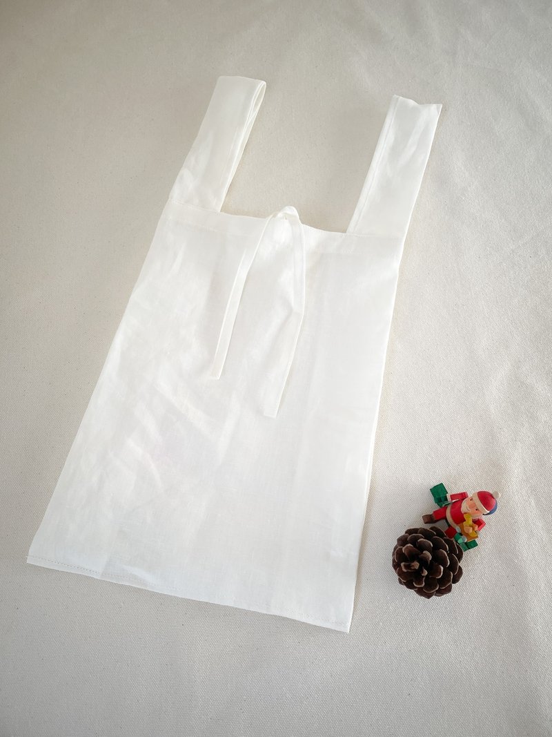 日本制 高密度织意大利亚麻托特包 购物袋 升级再造商品 - 手提包/手提袋 - 棉．麻 白色