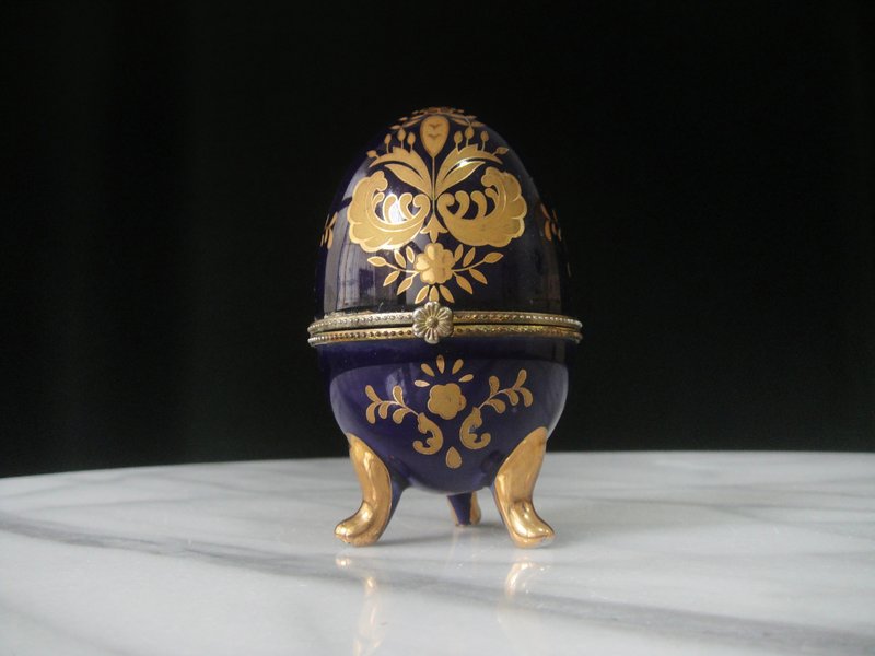 【老时光 OLD-TIME】早期二手欧洲俄罗斯蛋型珠宝盒 - 收纳用品 - 其他材质 多色