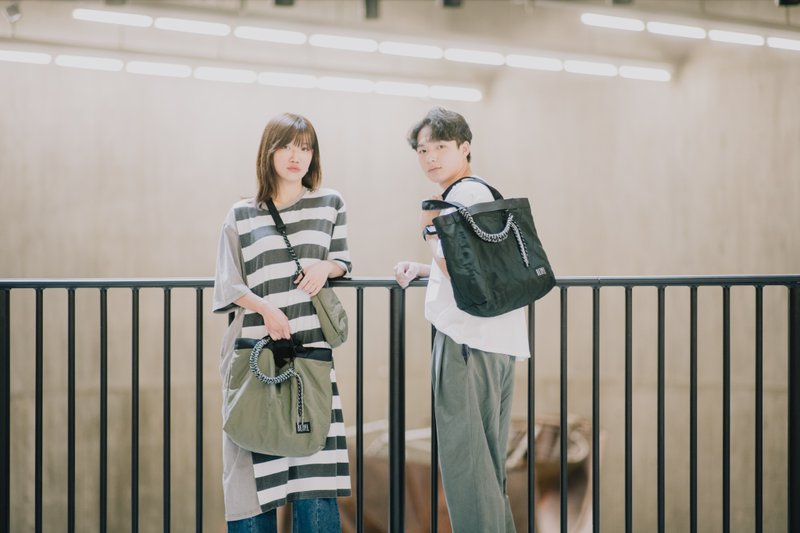 手工挂绳2合1 Tote Bag - 侧背包/斜挎包 - 尼龙 