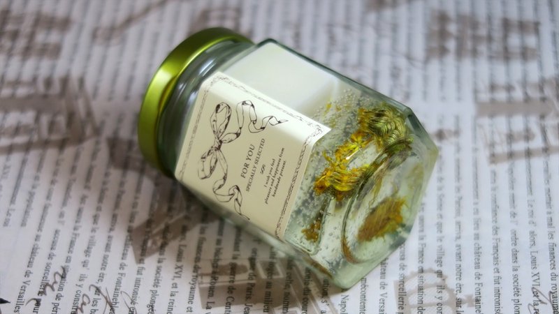 西西里橙香花园・天然花草香氛大豆晶冻蜡烛瓶100g - 蜡烛/烛台 - 植物．花 橘色