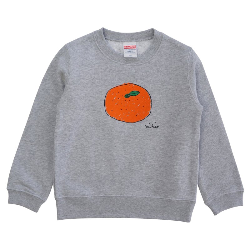 Mikan Kid's Sweatshirt Gray 橘子 Tangerine - 童装上衣 - 棉．麻 灰色