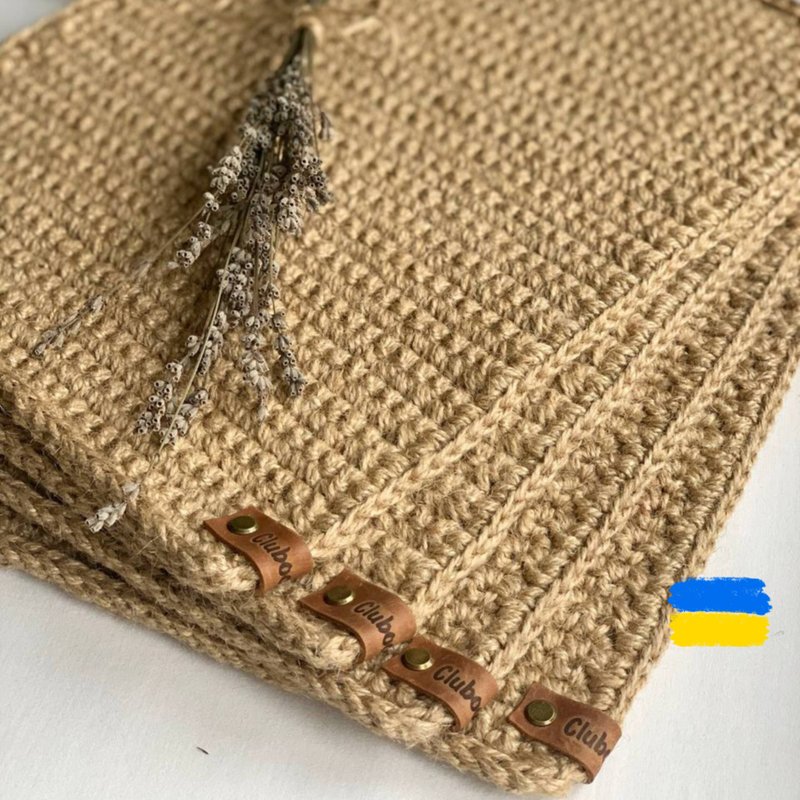 钩针编织餐垫 餐桌装饰餐垫 4.6 件流苏黄麻餐垫套装 - 餐垫/桌巾 - 环保材料 