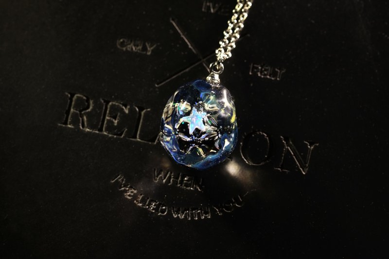 Skyfall- floating star 浮星琉璃吊坠 1 - 颈链 - 玻璃 黑色