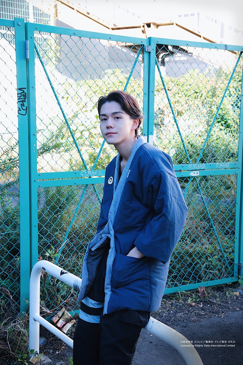 【XRAGE X 火影忍者Naruto联名】蛤蟆文太 棉袄半缠 - 男装外套 - 棉．麻 蓝色