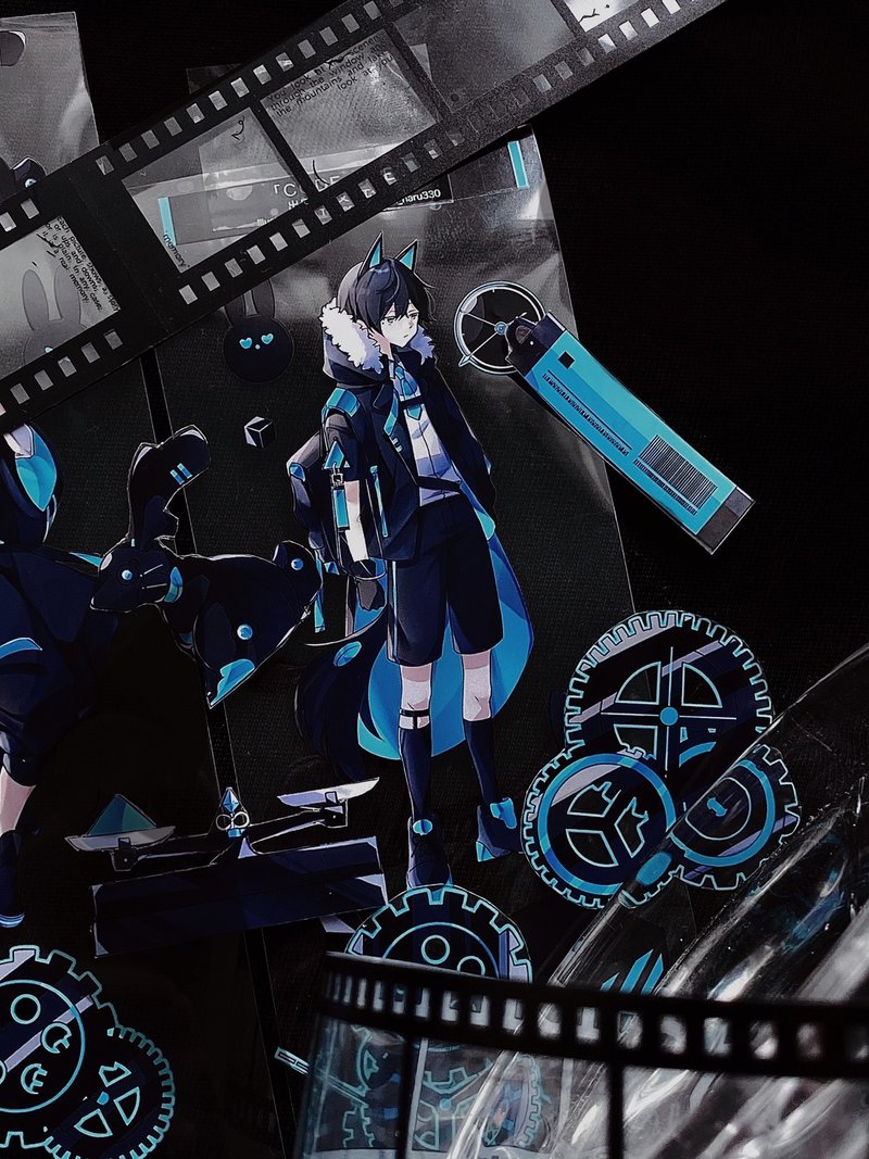 CODE LIFE 未來科技感少年 人物膠帶 PET 紙膠帶 日本畫師 - 纸胶带 - 其他材质 多色