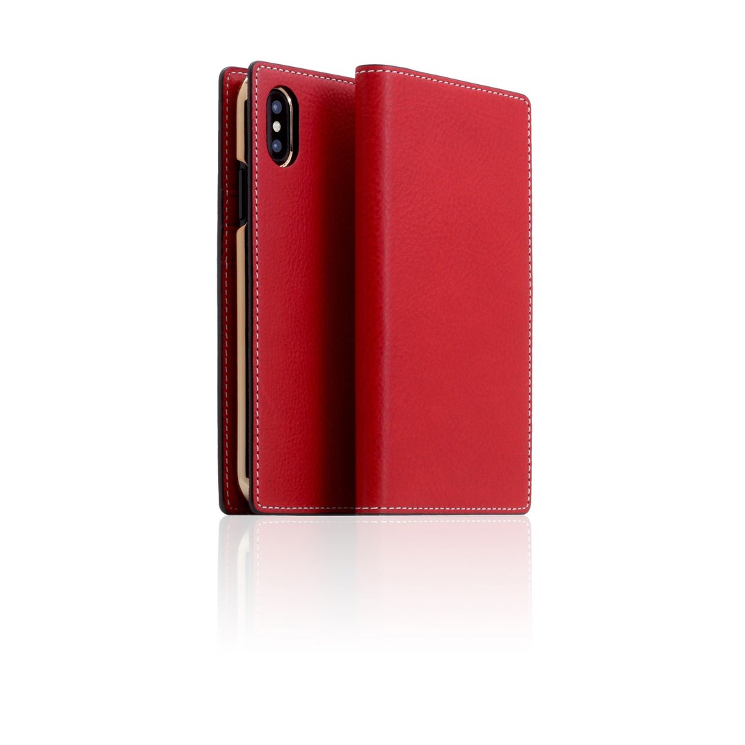 SLG Design iPhone Xs / X D6 IMBL 手工车线款 顶级真皮皮套- 红 - 手机壳/手机套 - 真皮 红色
