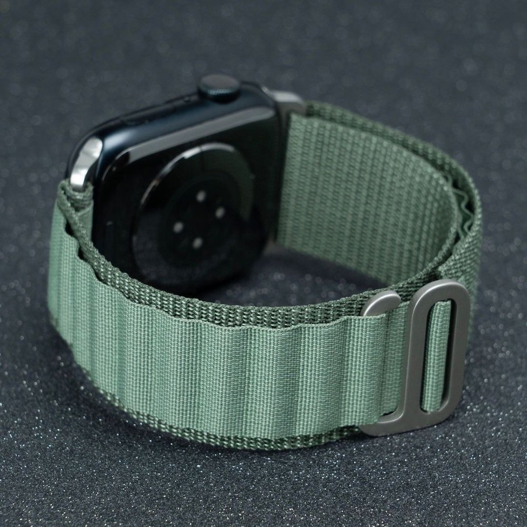 Torrii Apple Watch 表带 SOLAR 尼龙系列 42/44/45/49mm - 军绿 - 表带 - 尼龙 绿色