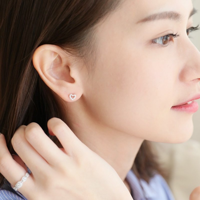 圣诞礼物 京华钻石 钻石耳环 18K 共0.20克拉 轻珠宝 交心 - 耳环/耳夹 - 钻石 