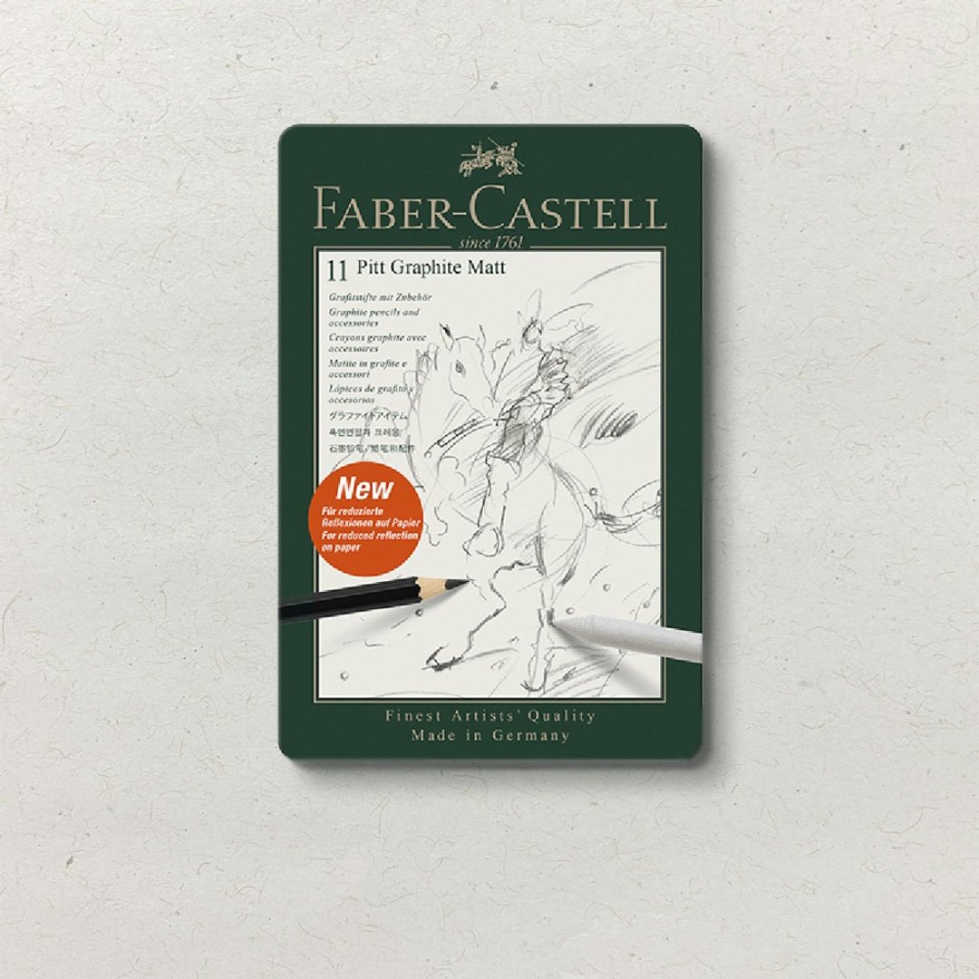 Faber-Castell  亚光素描铅笔11入铁盒 (原厂正货) - 铅笔/自动铅笔 - 其他材质 黑色