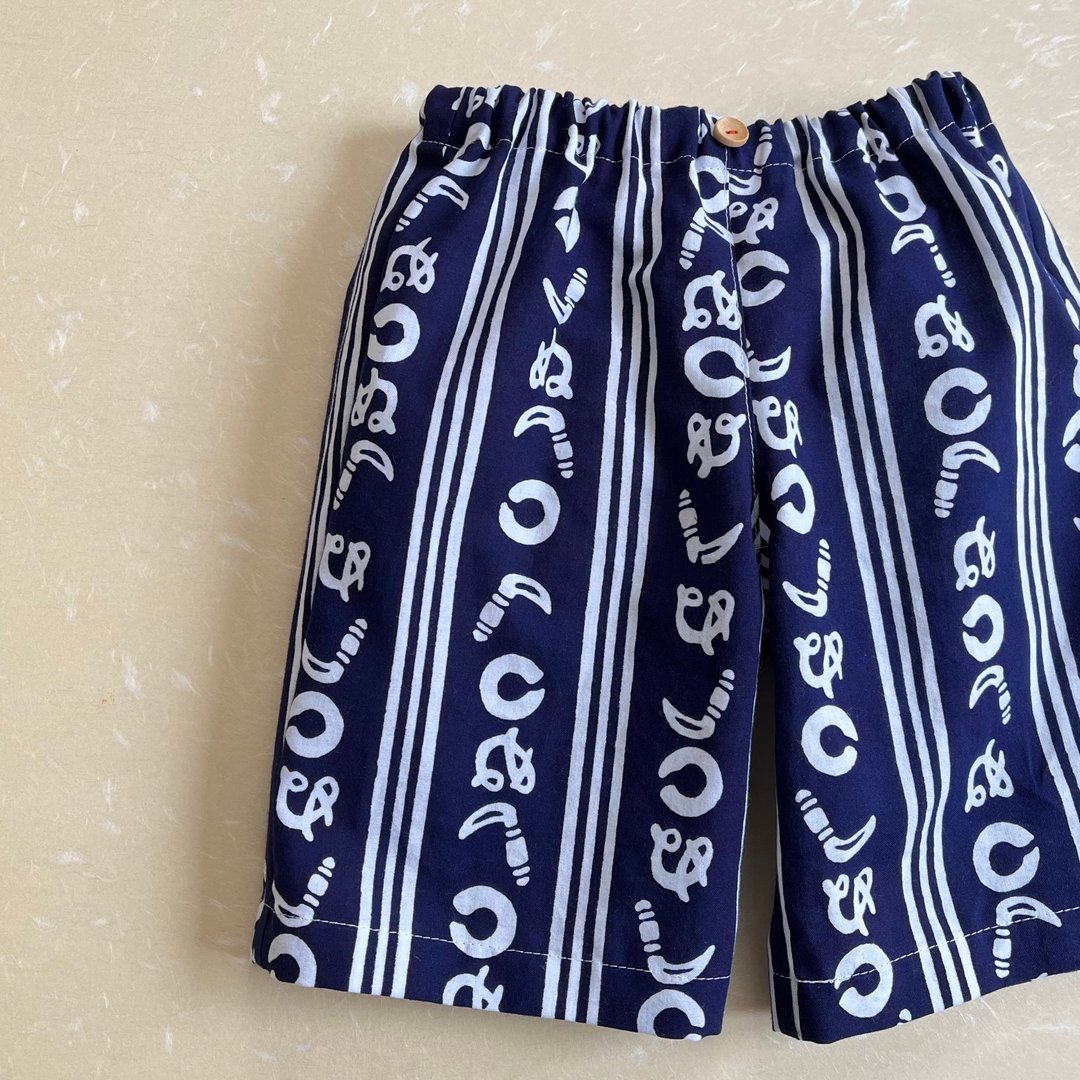 儿童浴衣短裤 Chusen Kamawanu 海军蓝 100-130 定制 - 童装裤 - 棉 蓝色