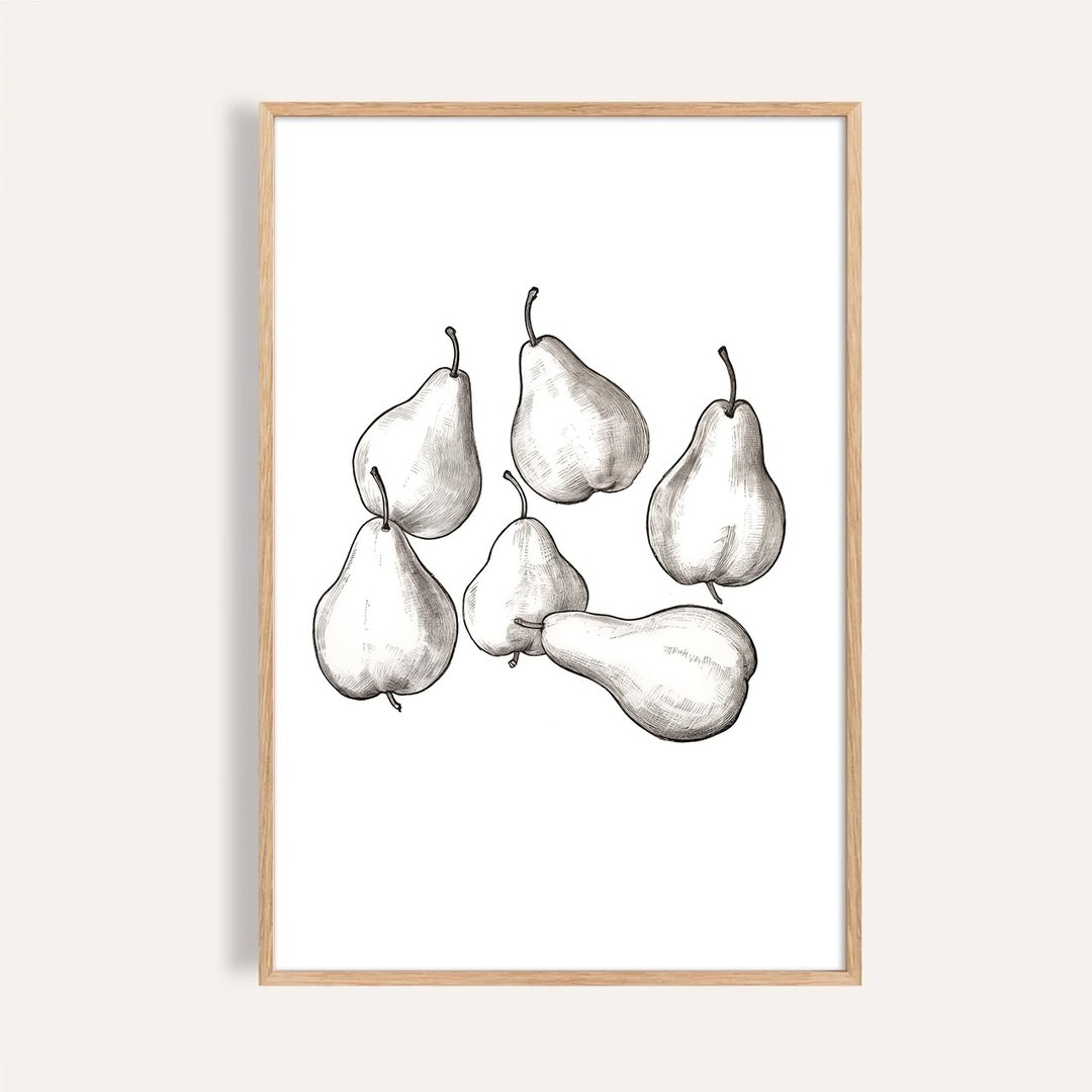 洋梨素描 Six Pears / 当代版画挂画 - 海报/装饰画/版画 - 纸 