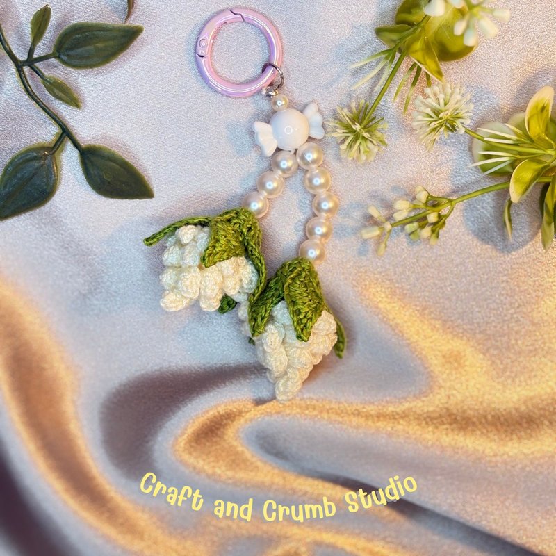 双生茉莉软糖 手工编织珍珠吊饰 - 吊饰 - 其他材质 