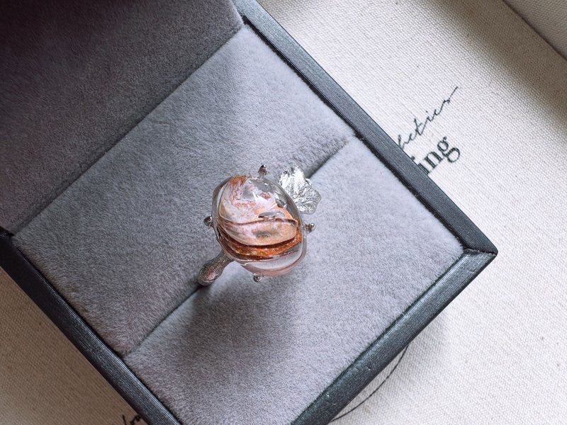 粉骇骨水晶银戒 - 戒指 - 水晶 