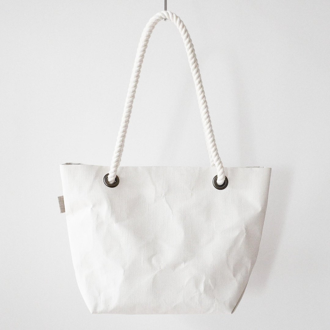 Rope Handle Tote Bag - 手提包/手提袋 - 棉 白色