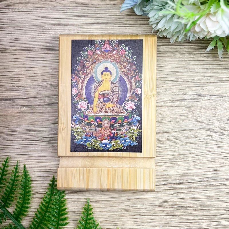 藏传佛教唐卡手机/平板支架-般若波罗蜜多心经-佛陀-长辈礼物观音 - 其他 - 木头 