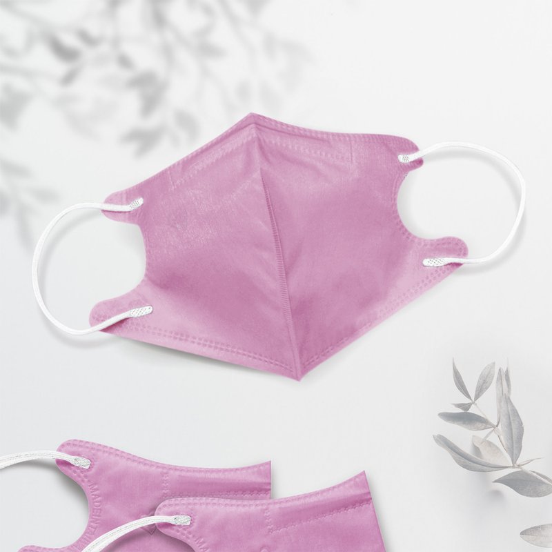 天心/医疗口罩/成人立体10入/莫兰迪系列/蔷薇紫/素色/百搭 - 口罩 - 其他材质 紫色
