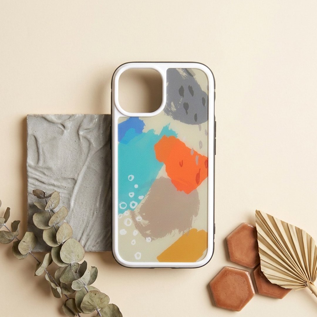【强化玻璃 iPhone 手机壳】水彩大地色系 - 手机壳/手机套 - 塑料 卡其色