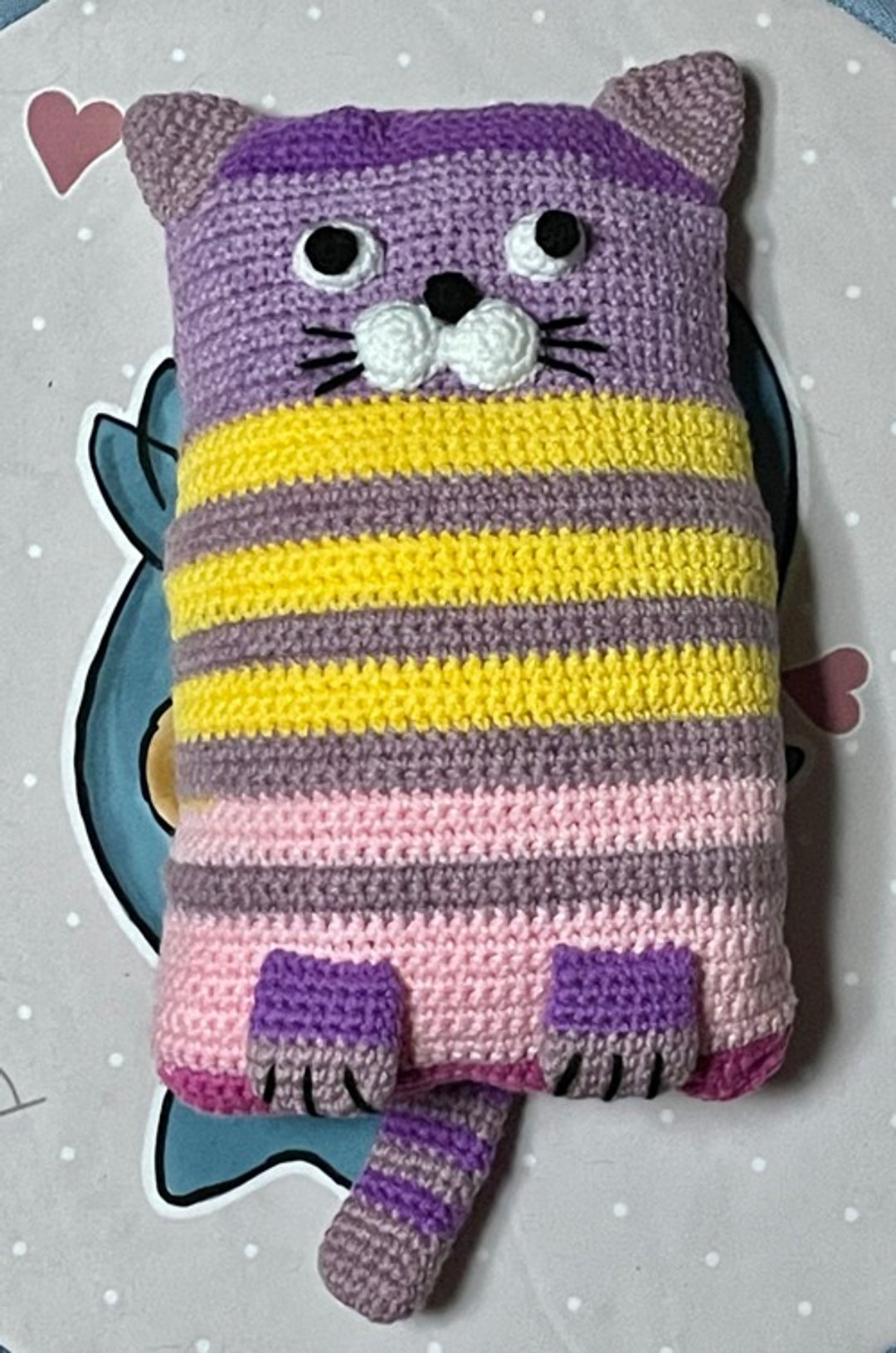 Crochet Animal Lucy the cat - 编织/刺绣/羊毛毡/裁缝 - 棉 