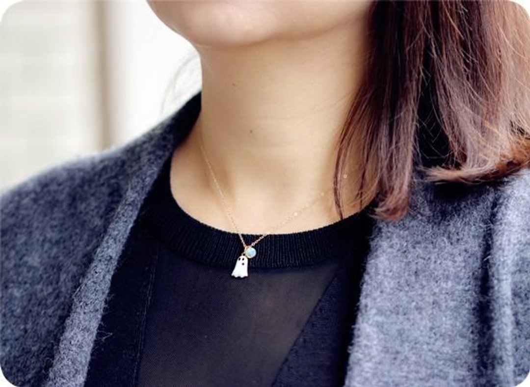 Limited Ghost Opal 2way Necklace October Birthstone - 项链 - 宝石 