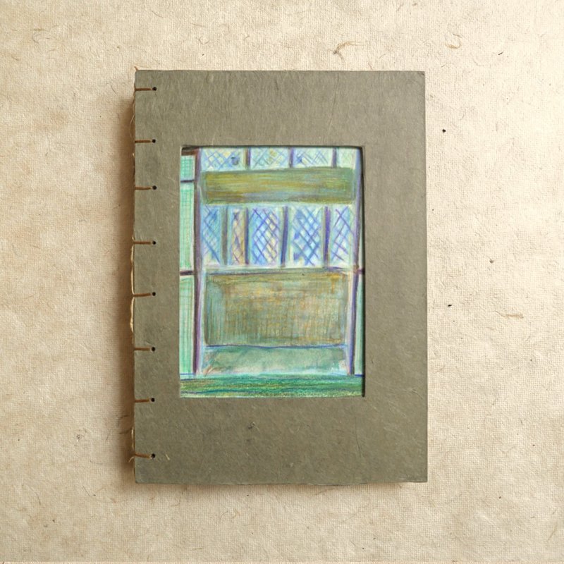 手工书/手工绘画笔记本/手工装订/日记本 - 笔记本/手帐 - 纸 绿色